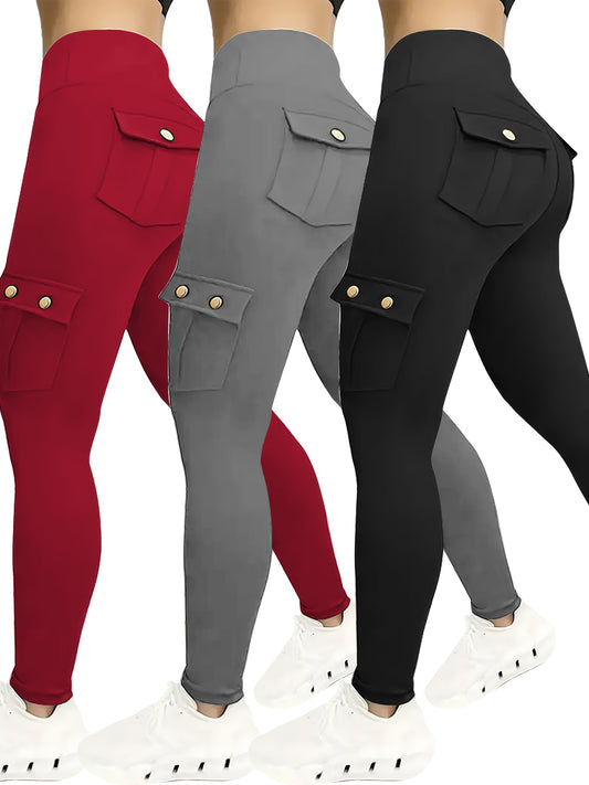 3-Pack Women'S High-Waisted Compression Leggings