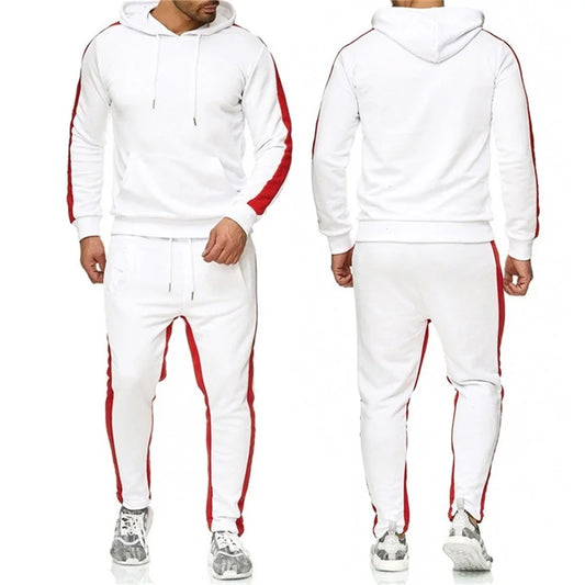 2 Piece Tracksuit Stripes Long Sleeve Moisture Wicking Breathable