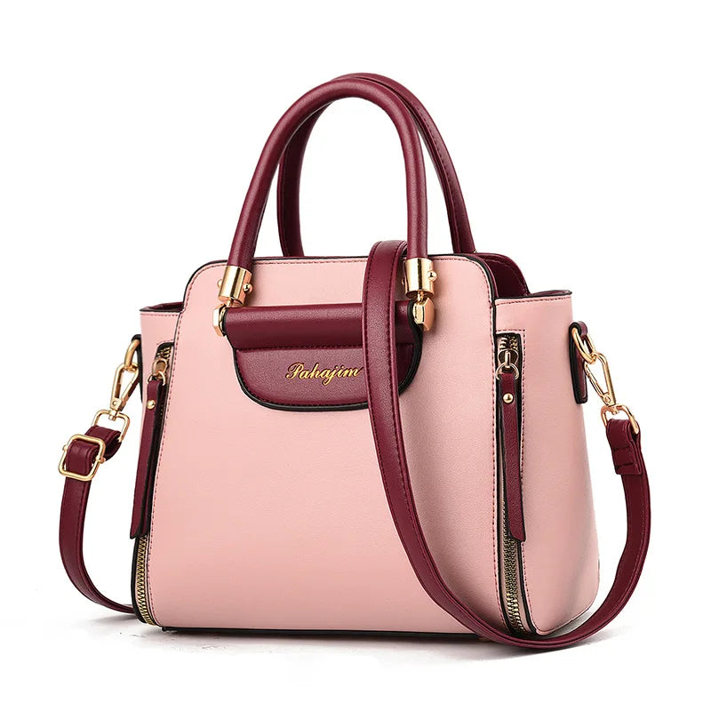 Women's bag 2025 new fashion women's bags hit color hand-held bag Europeand the United States all-match shoulder messenger bag