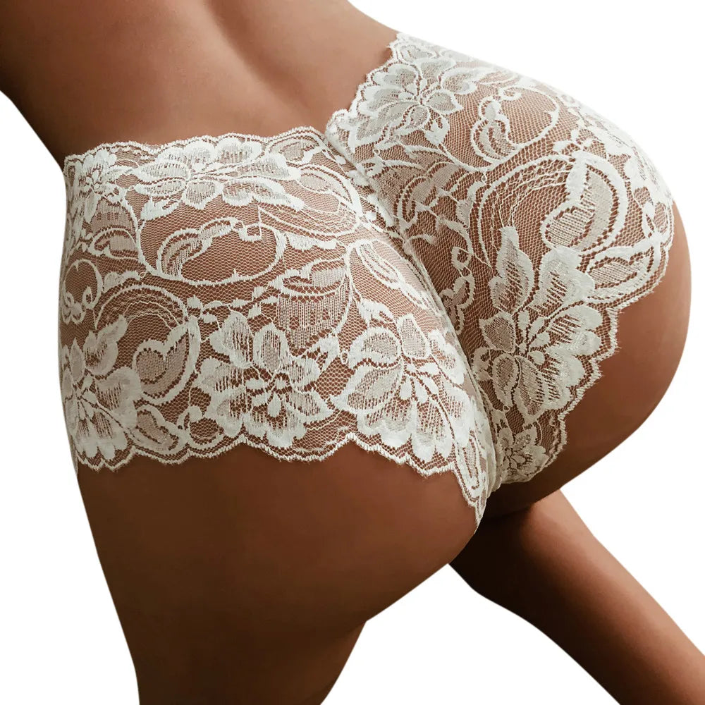 Panties Lace Flower Briefs Elastic Lingerie