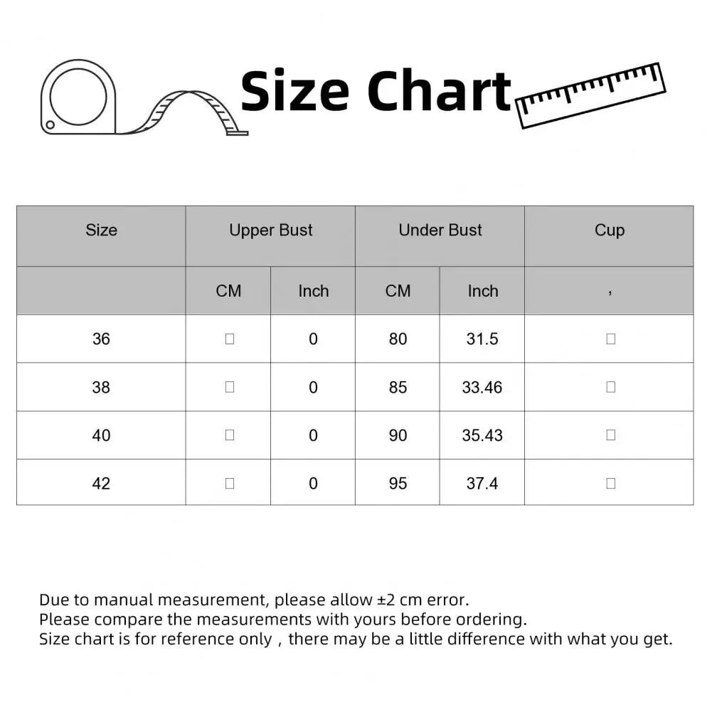 Adjustable Bra Shoulder Strap Front Button Closure 3/4 Cup Wireless Push-up