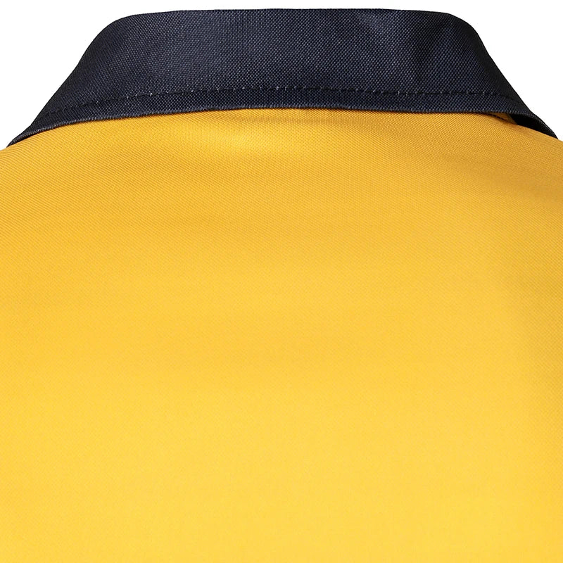 Men Summer New Short Sleeve Fashion Spell Color Lapel Golf Polo Shirt Men Sport Button Business Casual Golf Polo Shirt Tops