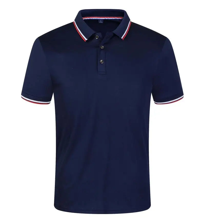 Hot Sale Men's Summer Casual Breathable Top Comfortable Polo Shirt Men's Solid Color Short Sleeve Sweat-absorbing T-Shirt