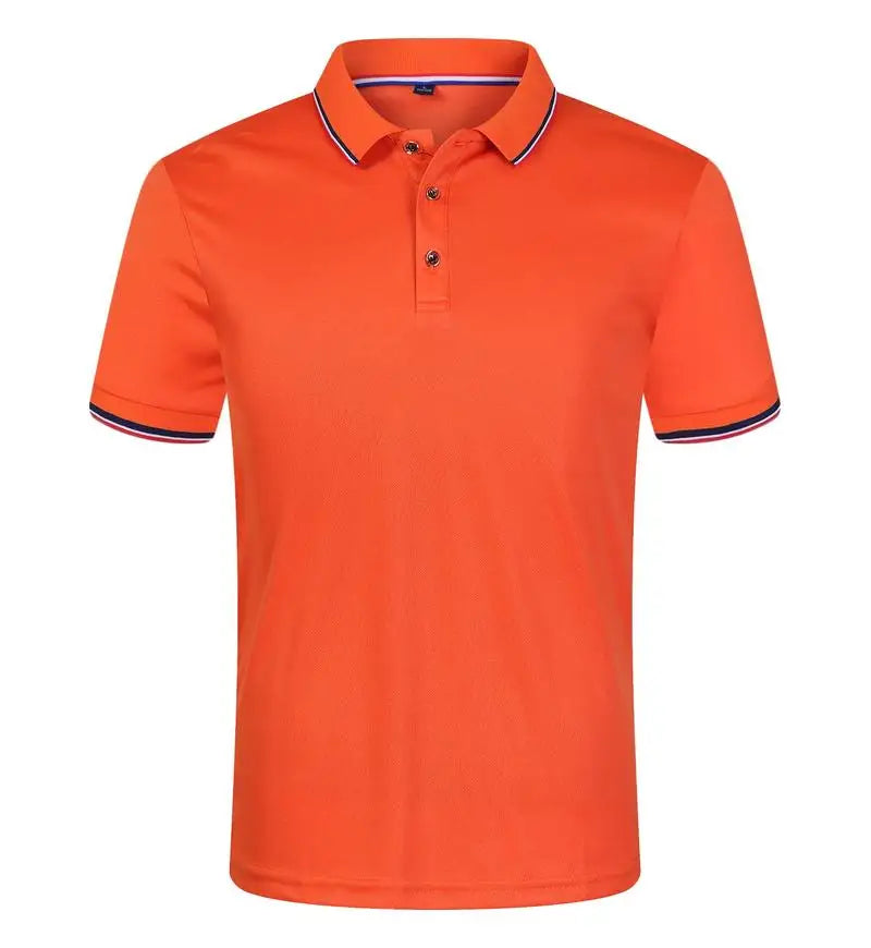 Hot Sale Men's Summer Casual Breathable Top Comfortable Polo Shirt Men's Solid Color Short Sleeve Sweat-absorbing T-Shirt