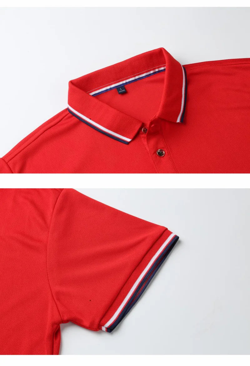 Hot Sale Men's Summer Casual Breathable Top Comfortable Polo Shirt Men's Solid Color Short Sleeve Sweat-absorbing T-Shirt