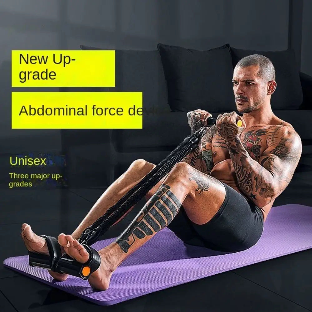 2/3/4-Strand Pedal Pull-Up Sit-Up Trainer Stomach Slimming Heavy-Duty Pedal Tension Rope 50/75/100 Pounds Non-Slip