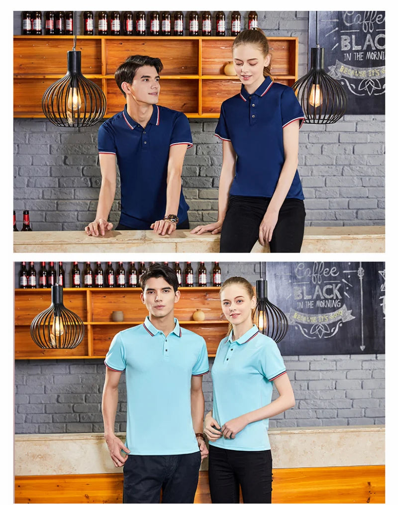 Hot Sale Men's Summer Casual Breathable Top Comfortable Polo Shirt Men's Solid Color Short Sleeve Sweat-absorbing T-Shirt