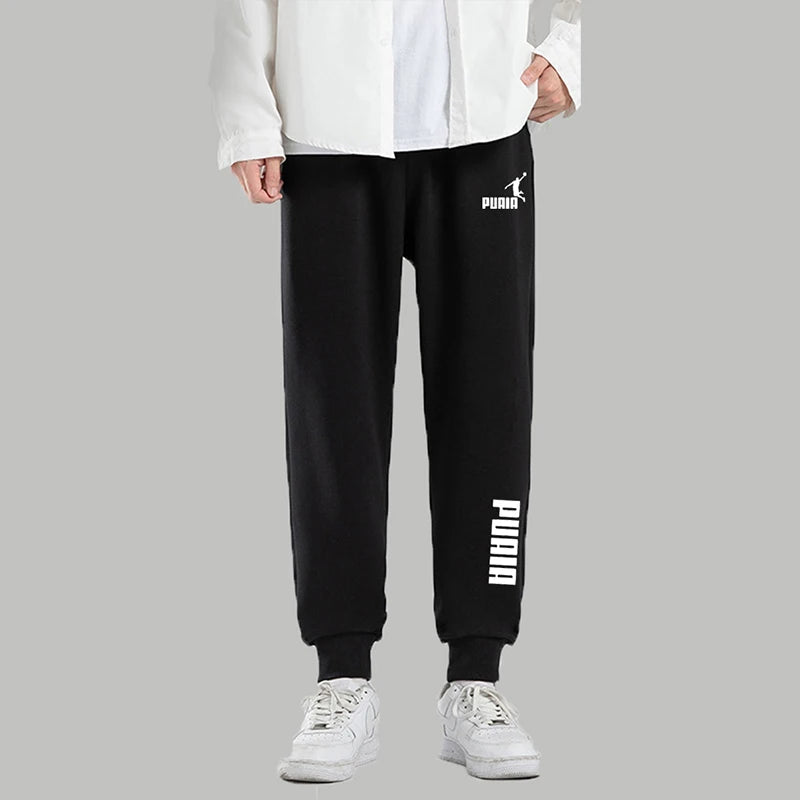 Men's Pants Autumn/Winter New Sport Jogging Trousers Fitness Loose Fit Clothing Solid Color Outfit Streetwear Pants