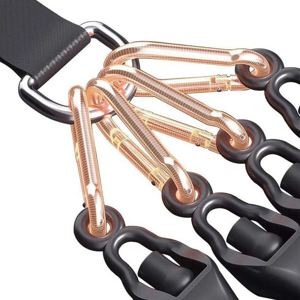 2/3/4-Strand Pedal Pull-Up Sit-Up Trainer Stomach Slimming Heavy-Duty Pedal Tension Rope 50/75/100 Pounds Non-Slip
