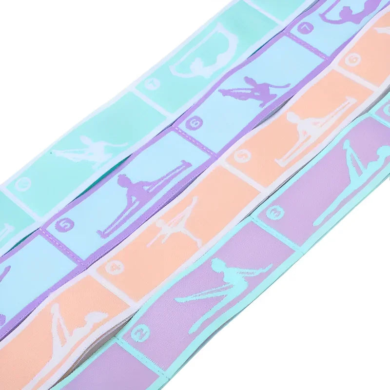 Yoga Stretching Belt Dance Stretching Band Elastic Yoga Resistance Bands Home Pilates Exercise Pull Strap Belt Fitness Sport