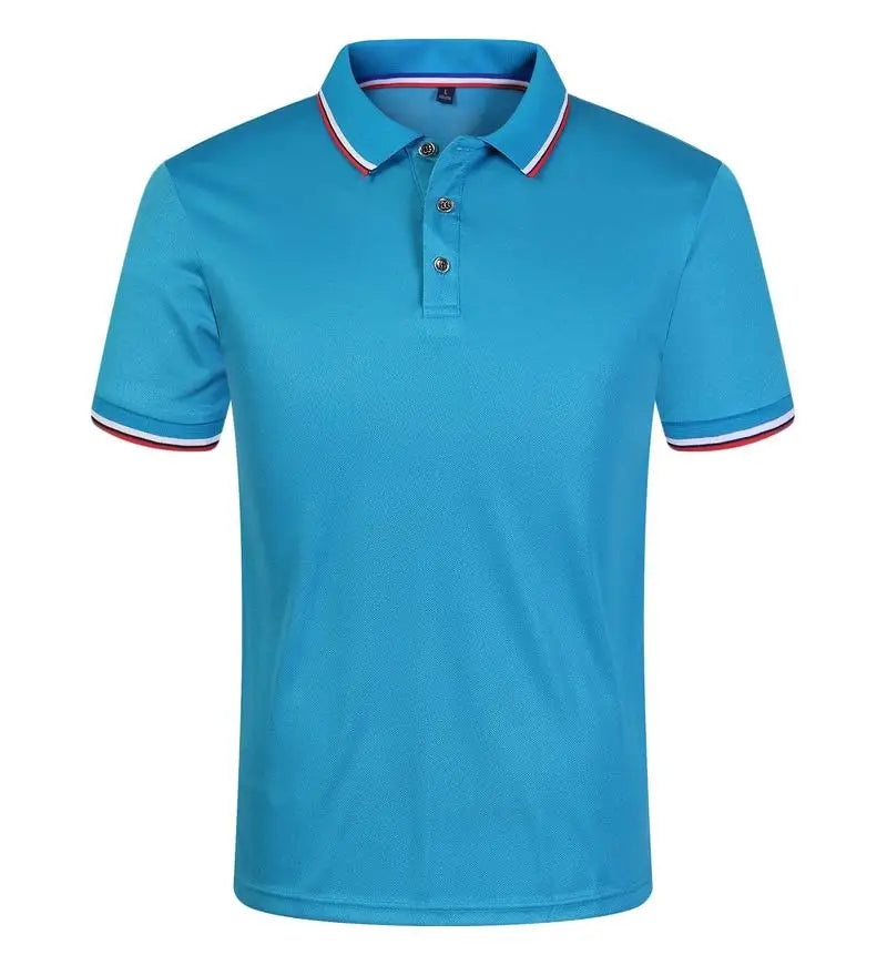 Hot Sale Men's Summer Casual Breathable Top Comfortable Polo Shirt Men's Solid Color Short Sleeve Sweat-absorbing T-Shirt