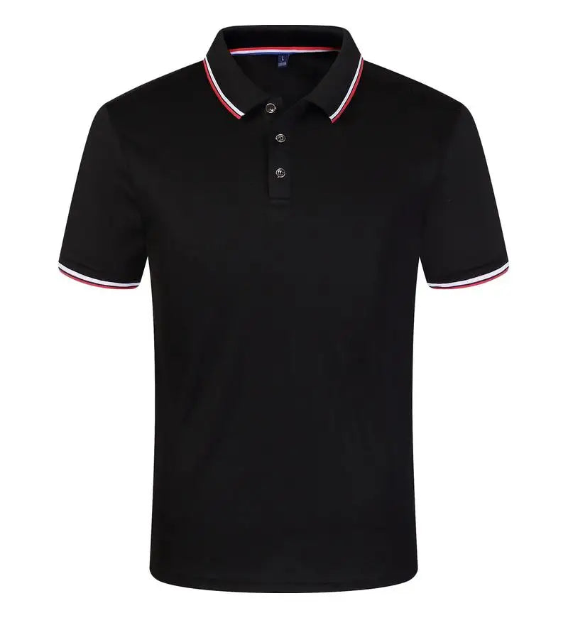 Hot Sale Men's Summer Casual Breathable Top Comfortable Polo Shirt Men's Solid Color Short Sleeve Sweat-absorbing T-Shirt