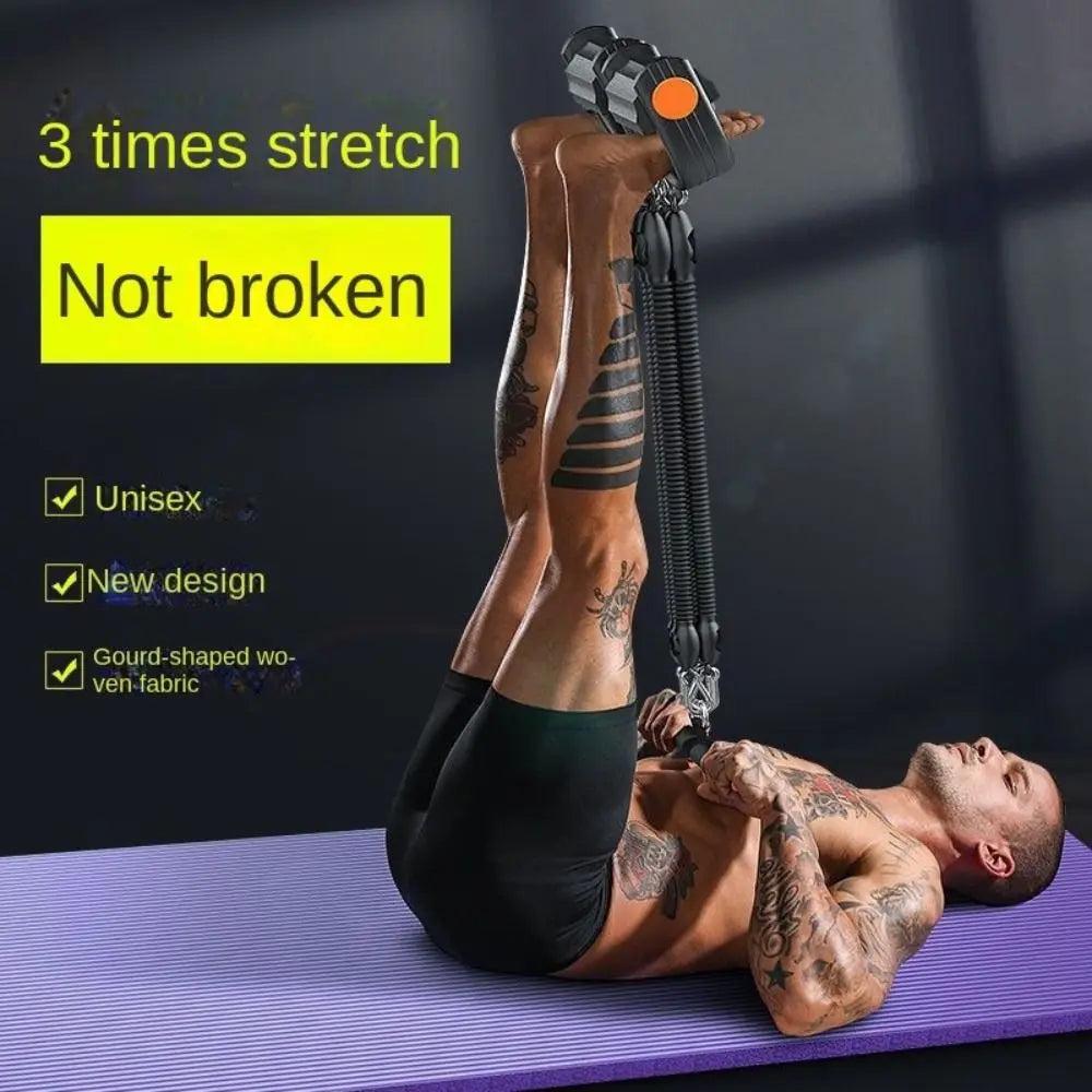 2/3/4-Strand Pedal Pull-Up Sit-Up Trainer Stomach Slimming Heavy-Duty Pedal Tension Rope 50/75/100 Pounds Non-Slip