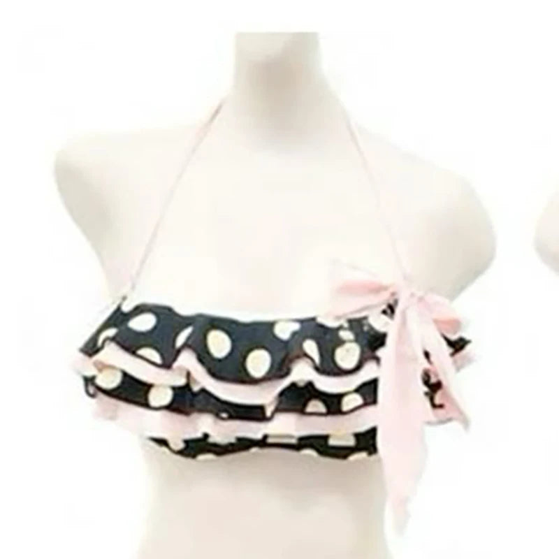 New Summer Bikini Set Women Clothes Aesthetics Fashion Sexy Beach Spicy Girls Y2K Bow Sling Camis Kawaii Harajuku Goth Emo-Girl