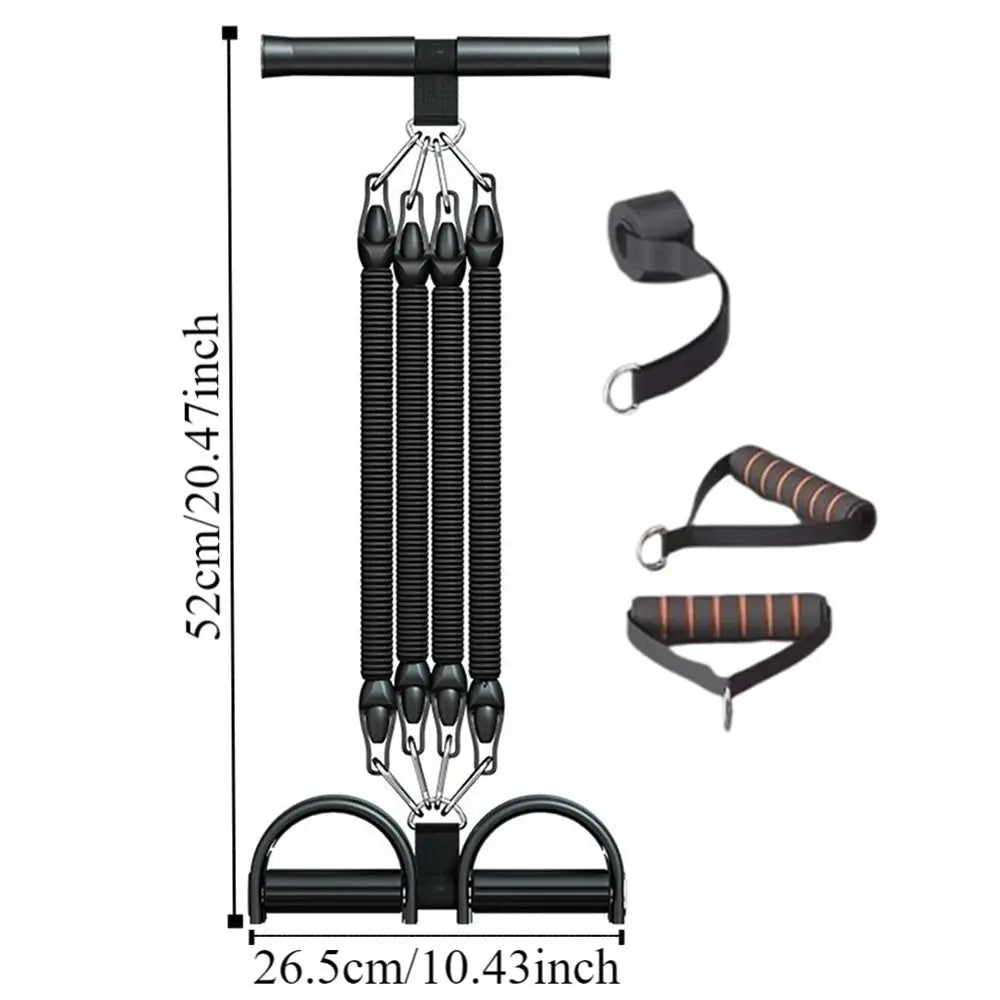 2/3/4-Strand Pedal Pull-Up Sit-Up Trainer Stomach Slimming Heavy-Duty Pedal Tension Rope 50/75/100 Pounds Non-Slip