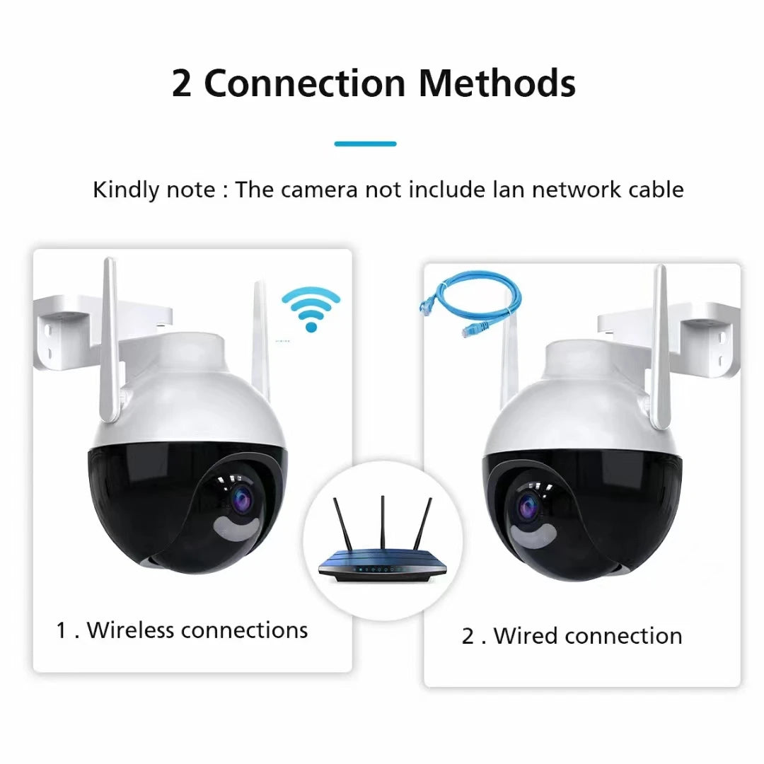 4MP ICSEE APP Wireless PTZ Shine Light Alarm IP Dome Camera AI Humanoid Motion Detection Auto Tracking Intercom Baby Monitor San Remo Shops