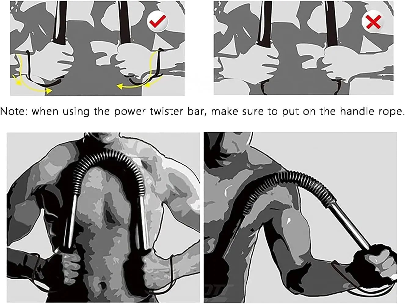 Power Twister Bar for Upper Body Strength Training, Heavy Duty Arm Builder, 20kg