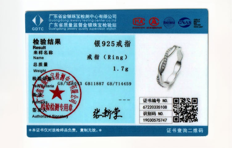 925 Sterling Silver Twisted Ring 14K Gold Plated Cubic Zirconia Eternity Band