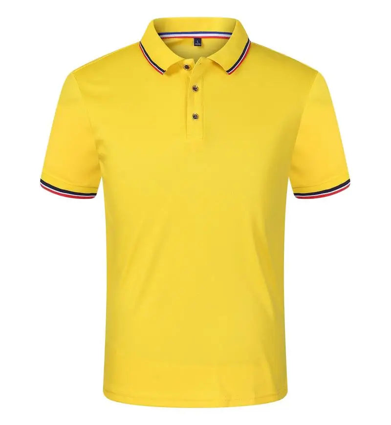 Hot Sale Men's Summer Casual Breathable Top Comfortable Polo Shirt Men's Solid Color Short Sleeve Sweat-absorbing T-Shirt