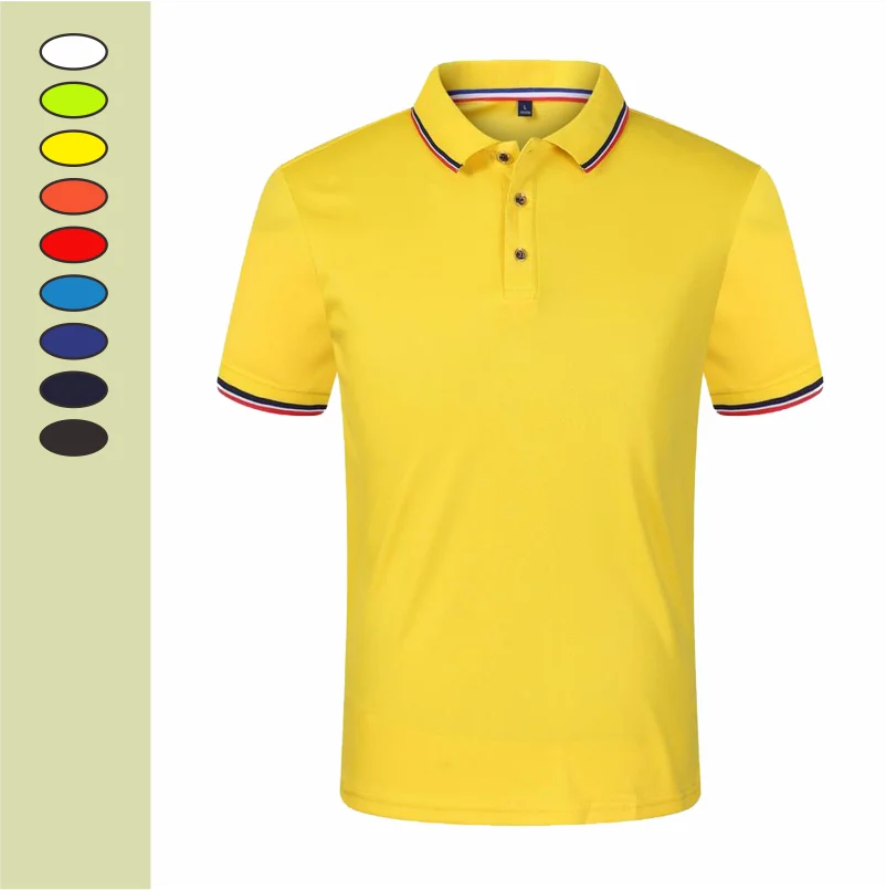 Hot Sale Men's Summer Casual Breathable Top Comfortable Polo Shirt Men's Solid Color Short Sleeve Sweat-absorbing T-Shirt