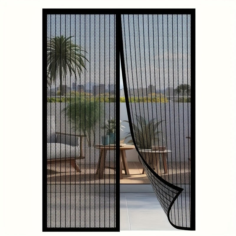 Screen door curtain, insect and mosquito repellent