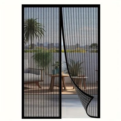 Screen door curtain, insect and mosquito repellent