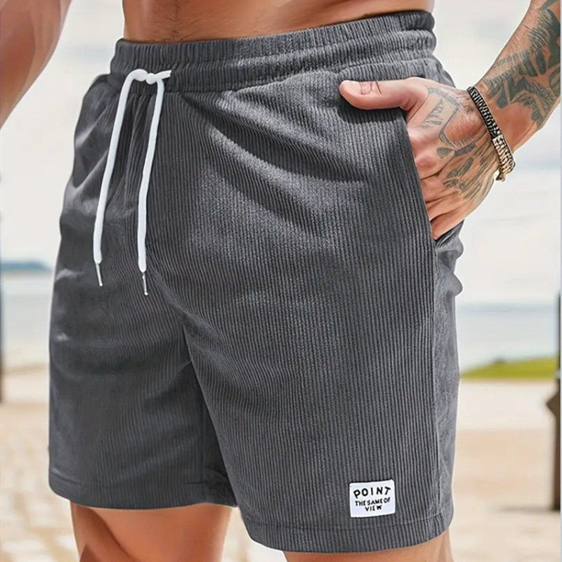 Lace-up Drawstring Shorts Summer Corduroy Sports Short Pants Mens Clothing San Remo Shops