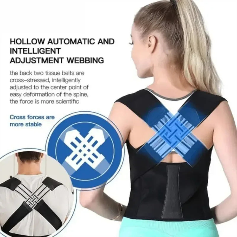 Adjustable Back Posture Belt Office Home Gym Unisex Improve Spine Clavicle Brace Posture Vest Back Posture Corrector Belt San Remo Shops