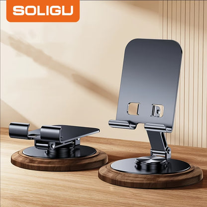 Phone Stand: 360-Degree Rotating Base