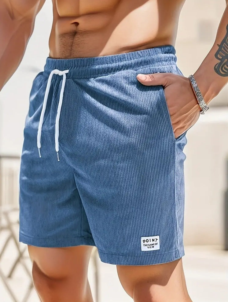 Lace-up Drawstring Shorts Summer Corduroy Sports Short Pants Mens Clothing San Remo Shops