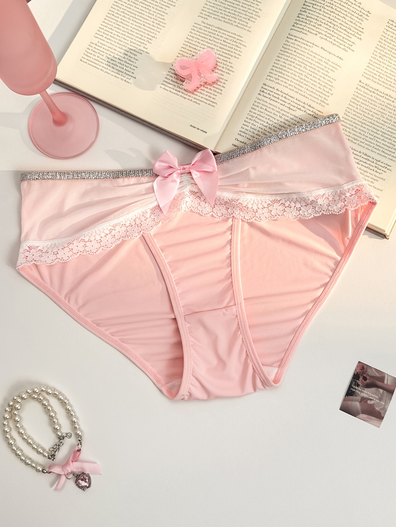 Women'S Panties with Bow Decorations