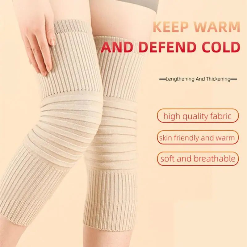 1 Pair Unisex Cashmere Knee Warmers Wool Knee Brace Pads Winter Warm Thermal Knee Protector Sleeve for Women Men Pain Relief - San Remo Shops