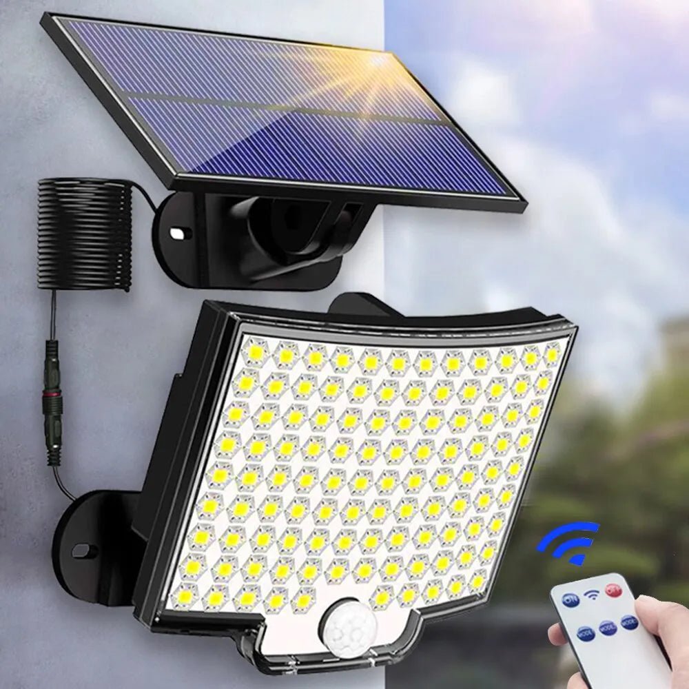 106LED Solar Light Outdoor Waterproof with Motion Sensor Floodlight Remote Control 3 Modes - San Remo Shops