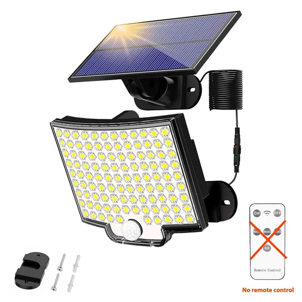 106LED Solar Light Outdoor Waterproof with Motion Sensor Floodlight Remote Control 3 Modes - San Remo Shops