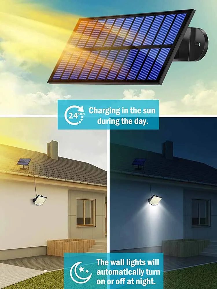 106LED Solar Light Outdoor Waterproof with Motion Sensor Floodlight Remote Control 3 Modes - San Remo Shops