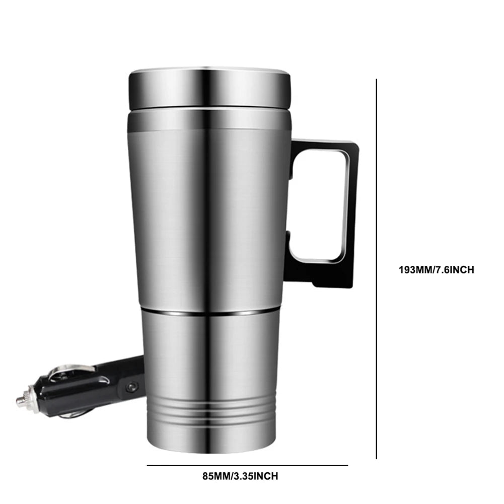 12V 24V 300ML Car Heating Cup Stainless Steel Electric Kettle Water Coffee Milk Thermal Mug for Car Winter Accessories - San Remo Shops