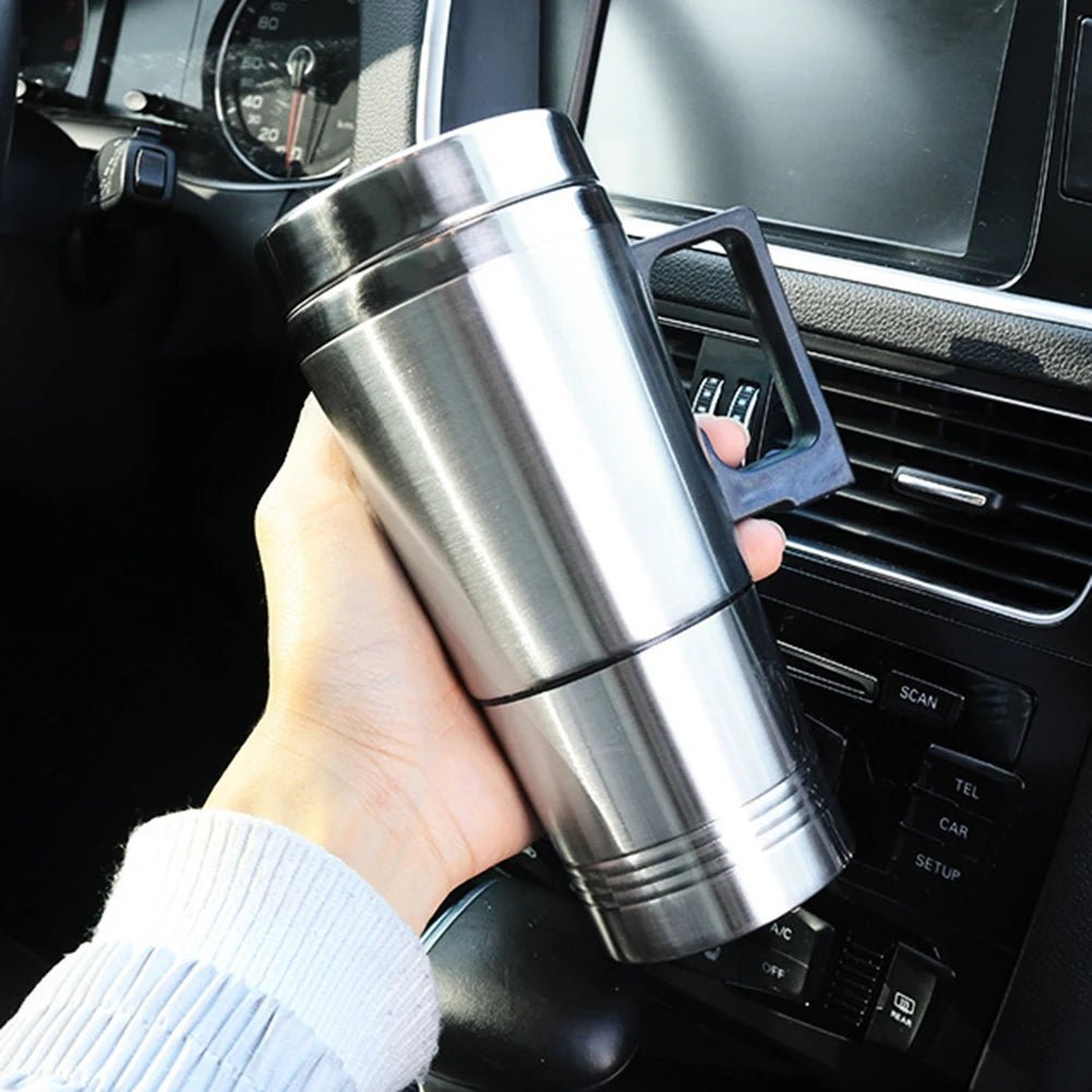 12V 24V 300ML Car Heating Cup Stainless Steel Electric Kettle Water Coffee Milk Thermal Mug for Car Winter Accessories - San Remo Shops