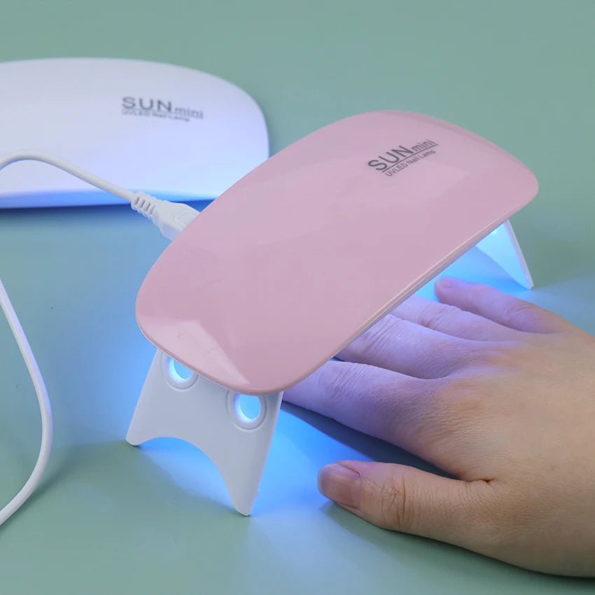 12W Mini Nail Dryer Machine Portable 6 LED UV Manicure Lamp Home Use Nail Lamp For Drying Nails Polish Varnish With USB Cable - San Remo Shops