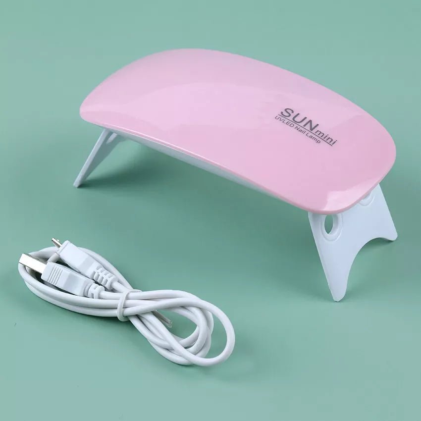 12W Mini Nail Dryer Machine Portable 6 LED UV Manicure Lamp Home Use Nail Lamp For Drying Nails Polish Varnish With USB Cable - San Remo Shops