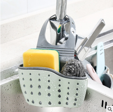 Kitchen Drain Holder Rubber Sponge Storage Rack Basket Wash Cloth Organizer Bathroom Toilet Soap Shelf San Remo