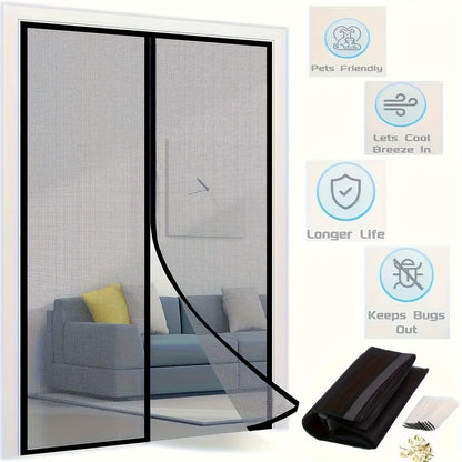 Screen door curtain, insect and mosquito repellent