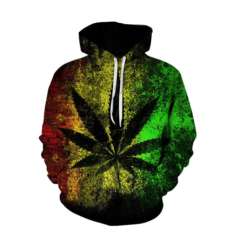 Beach Maple Leaf Couples Sport Sweaters Men And Women Casual Hoodies Desers