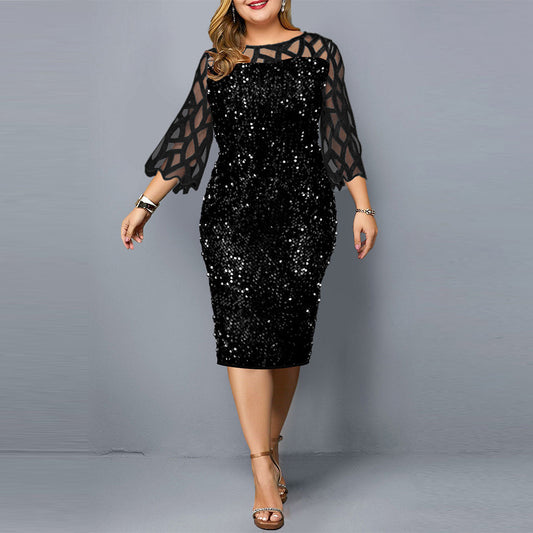 Party Dresses Sequin Plus Size Women's Sexy Night Club Dress San Remo Shops