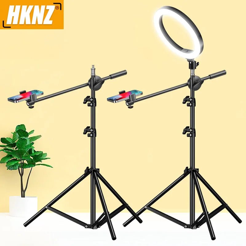 1.6m 63inch Mobile Phone Holder Mounting Tripod Stand for Overhead with Ring Light Led Rim Of Lamp For Selfie Live Video Stream - San Remo Shops