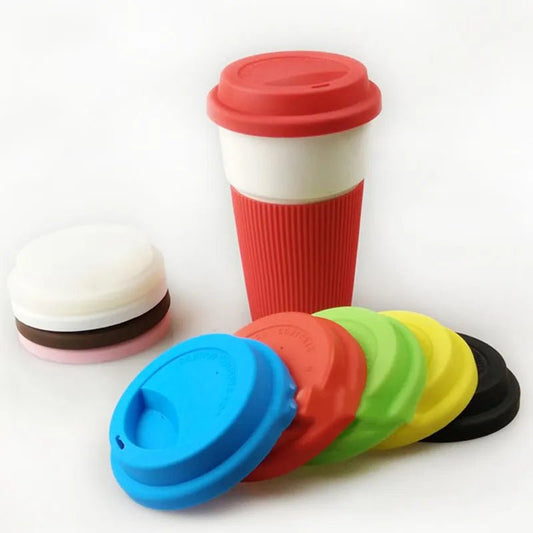 1PC 9cm Universal Reusable Silicone Stretch Lids Mugs Coffee Mugs Drinking Cup Lids Insulation Anti - Dust Cup Cover Sealing Lids - San Remo Shops