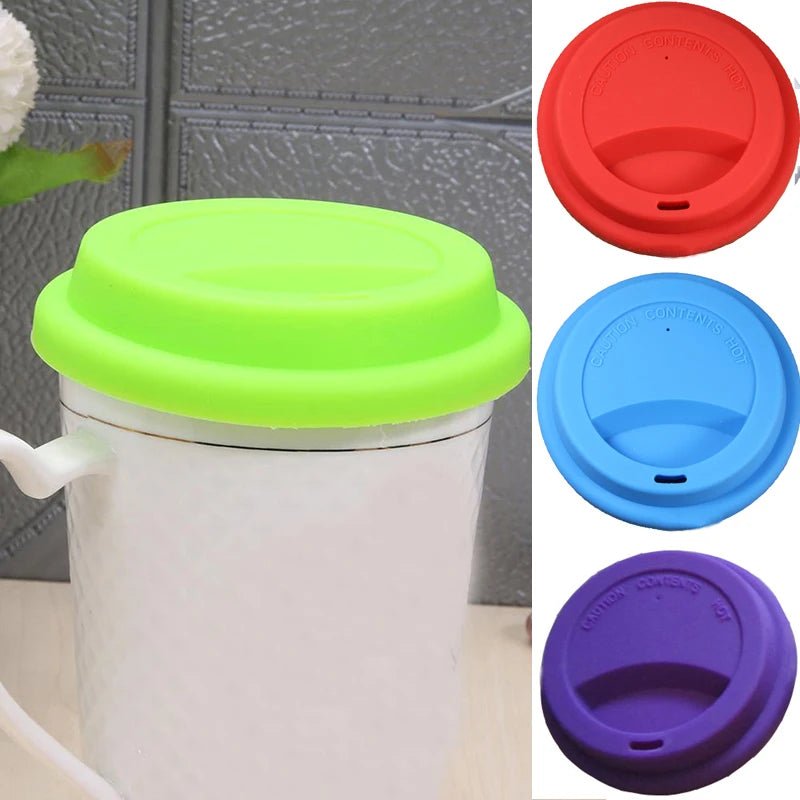 1PC 9cm Universal Reusable Silicone Stretch Lids Mugs Coffee Mugs Drinking Cup Lids Insulation Anti - Dust Cup Cover Sealing Lids - San Remo Shops