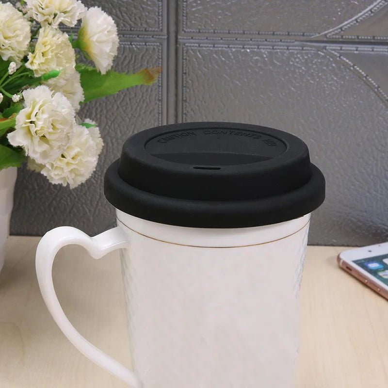 1PC 9cm Universal Reusable Silicone Stretch Lids Mugs Coffee Mugs Drinking Cup Lids Insulation Anti - Dust Cup Cover Sealing Lids - San Remo Shops