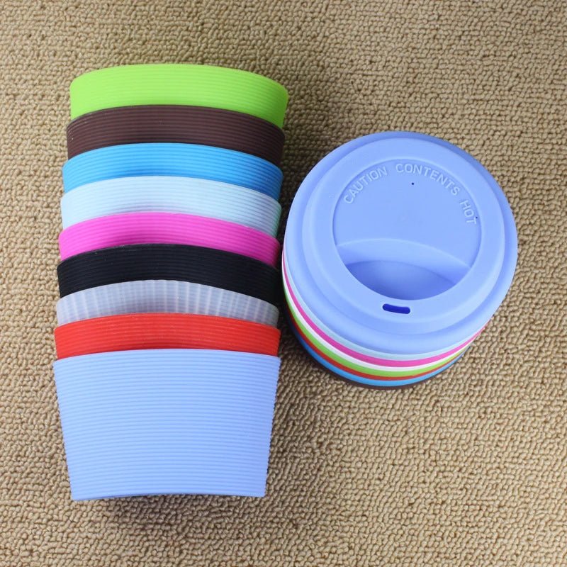 1PC 9cm Universal Reusable Silicone Stretch Lids Mugs Coffee Mugs Drinking Cup Lids Insulation Anti - Dust Cup Cover Sealing Lids - San Remo Shops