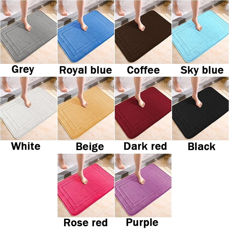 1pc Bathroom Mat Floor Mats Non Slip Carpet Shower Room Doormat Soft and Comfortable Absorbent Machine Washable Easier To Dry - San Remo Shops