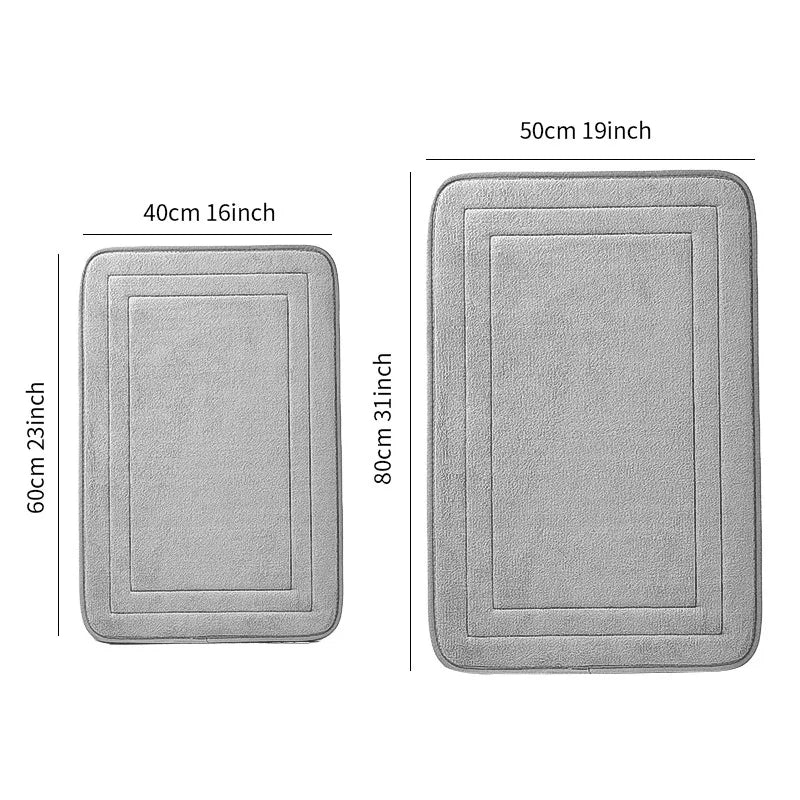 1pc Bathroom Mat Floor Mats Non Slip Carpet Shower Room Doormat Soft and Comfortable Absorbent Machine Washable Easier To Dry - San Remo Shops